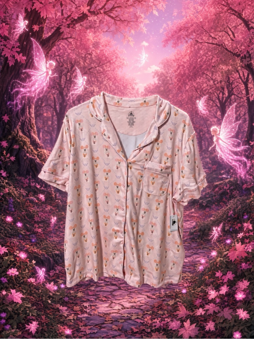 Disney  Pink Pastel Ghost pjs- 2 pc top and shorts